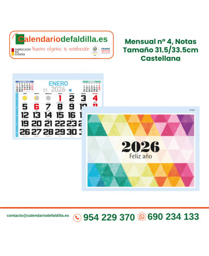 FALDILLA MENSUAL 2025 Nº 4 31.5/33.5cm