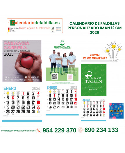 CALENDARIO DE FALDILLAS PERSONALIZADO IMÁN 12 CM 2026